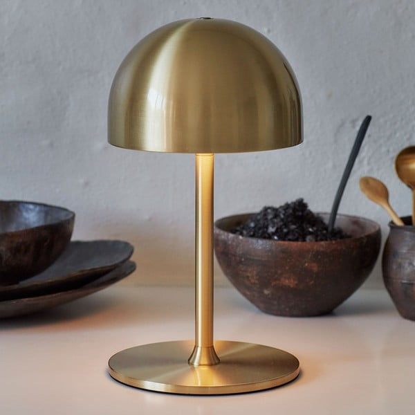 Medeninasta LED namizna svetilka z daljinskim upravljalnikom s kovinskim senčilom (višina 22 cm) Tim – Sirius-image-1