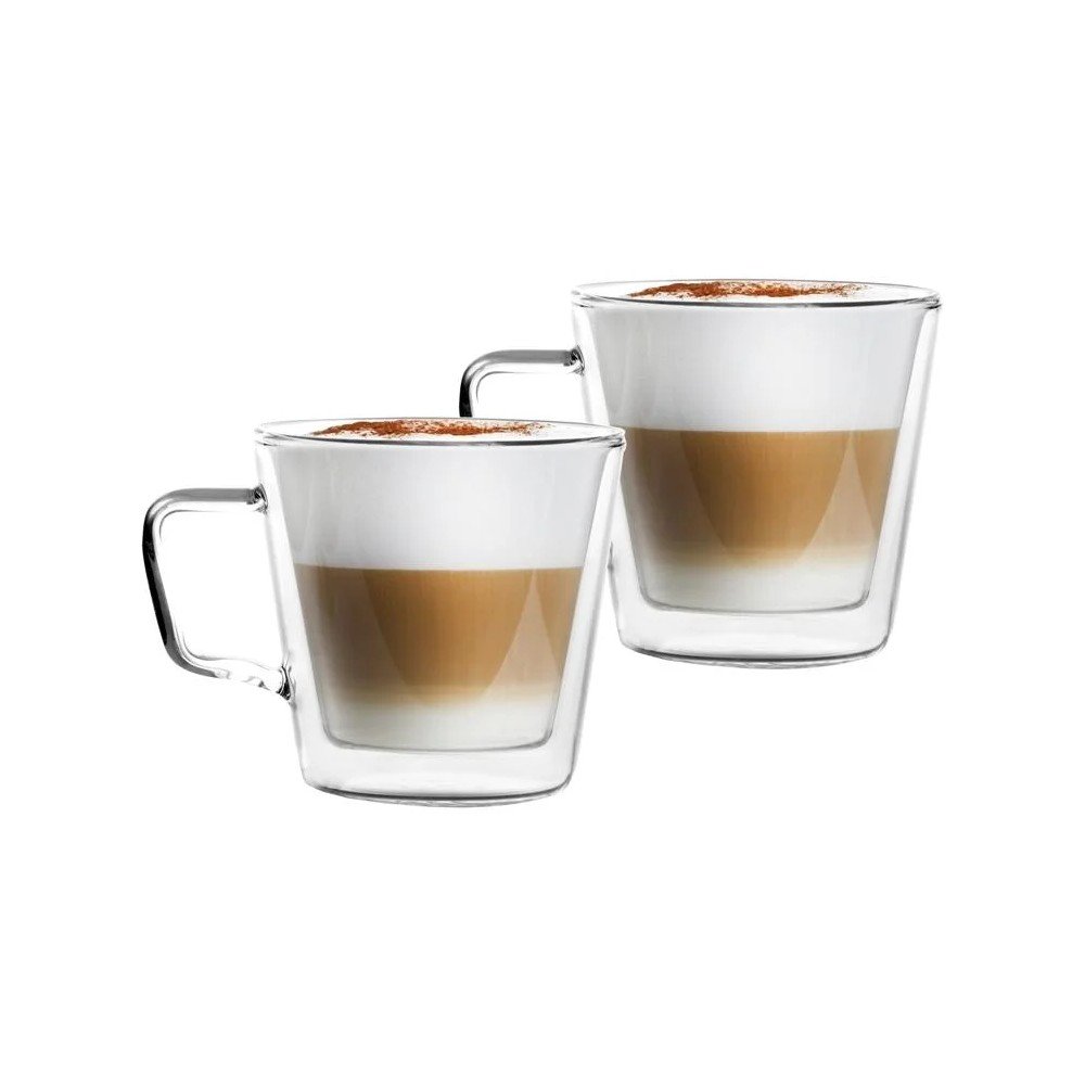Steklene skodelice v kompletu za kapučino/z dvojno steno 2 ks 350 ml