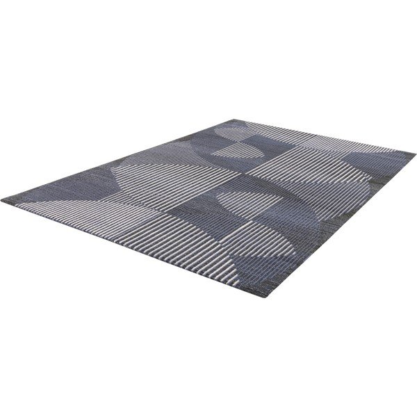 Temno modra volnena preproga 100x180 cm Shades – Agnella-image-4