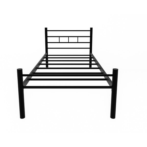 Črna kovinska postelja z letvenim dnom 90x200 cm K70 – Kalune Design-image-2