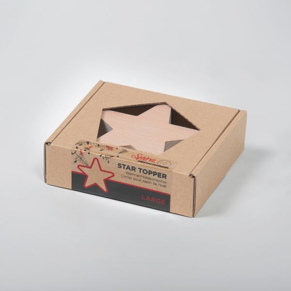 Lesena zvezda za dekorativno božično drevo Spira Large-image-4