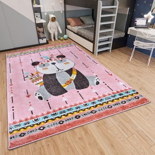 Rožnata otroška preproga 160x235 cm Panda – Hanse Home