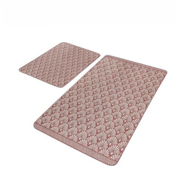 Rjave žametne kopalniške preproge v kompletu 2 ks 60x100 cm – Mila Home