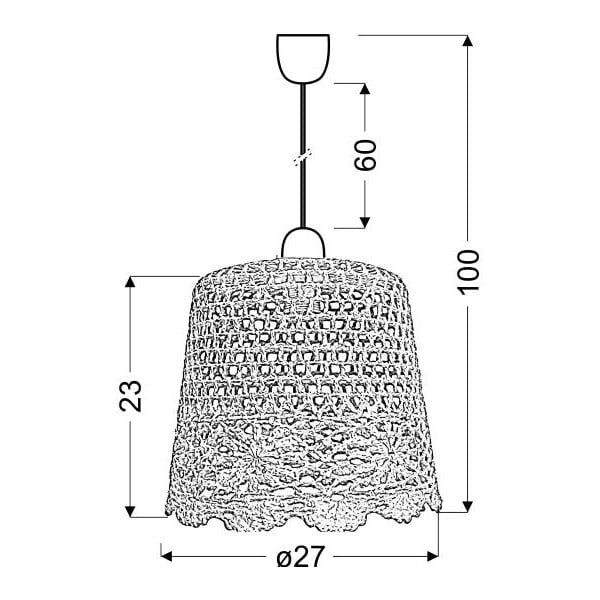 Rožnata viseča svetilka Nonna – Candellux Lighting-image-1