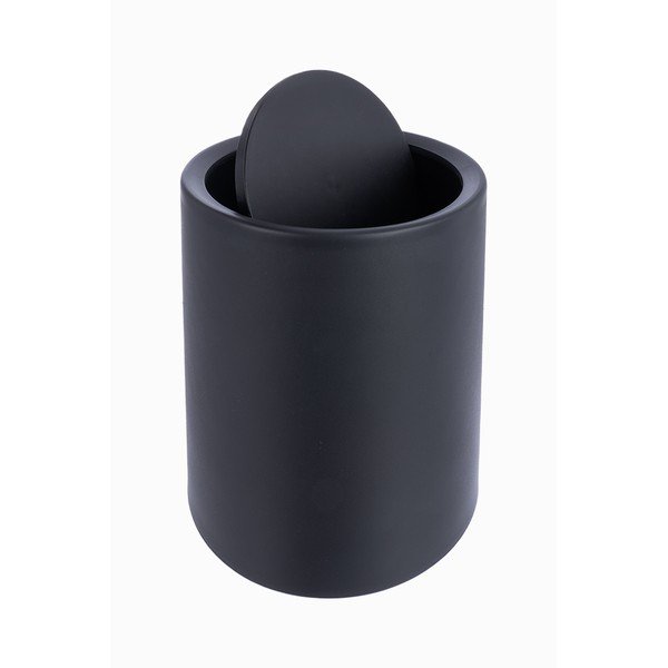 Črn plastičen koš za smeti 6 l – Orion-image-3