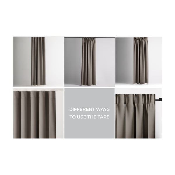 Sivo-bež zavesa za delno zatemnitev 140x245 cm Kierra – Restilo-image-3