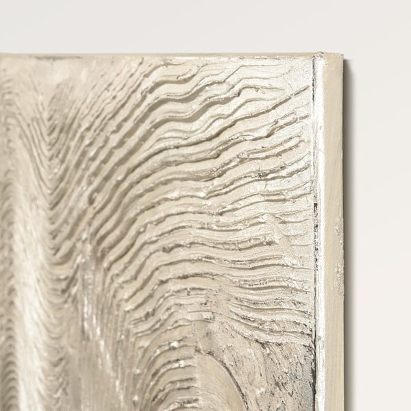 Ročno naslikana slika 88x118 cm Metallic Silver – Malerifabrikken-image-3