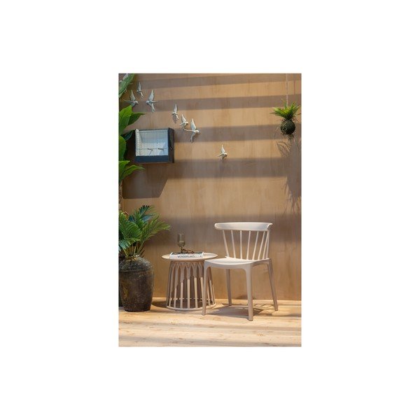 Bež vrtna mizica WOOD Boy, ø 50 cm-image-2