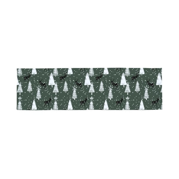 Bombažen namizni tekač z božičnim motivom 40x140 cm Deer in the Forest – Butter Kings