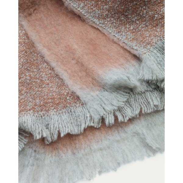 Odeja iz mešanice volne v barvi terakote 130x170 cm Rodin – Kave Home-image-1