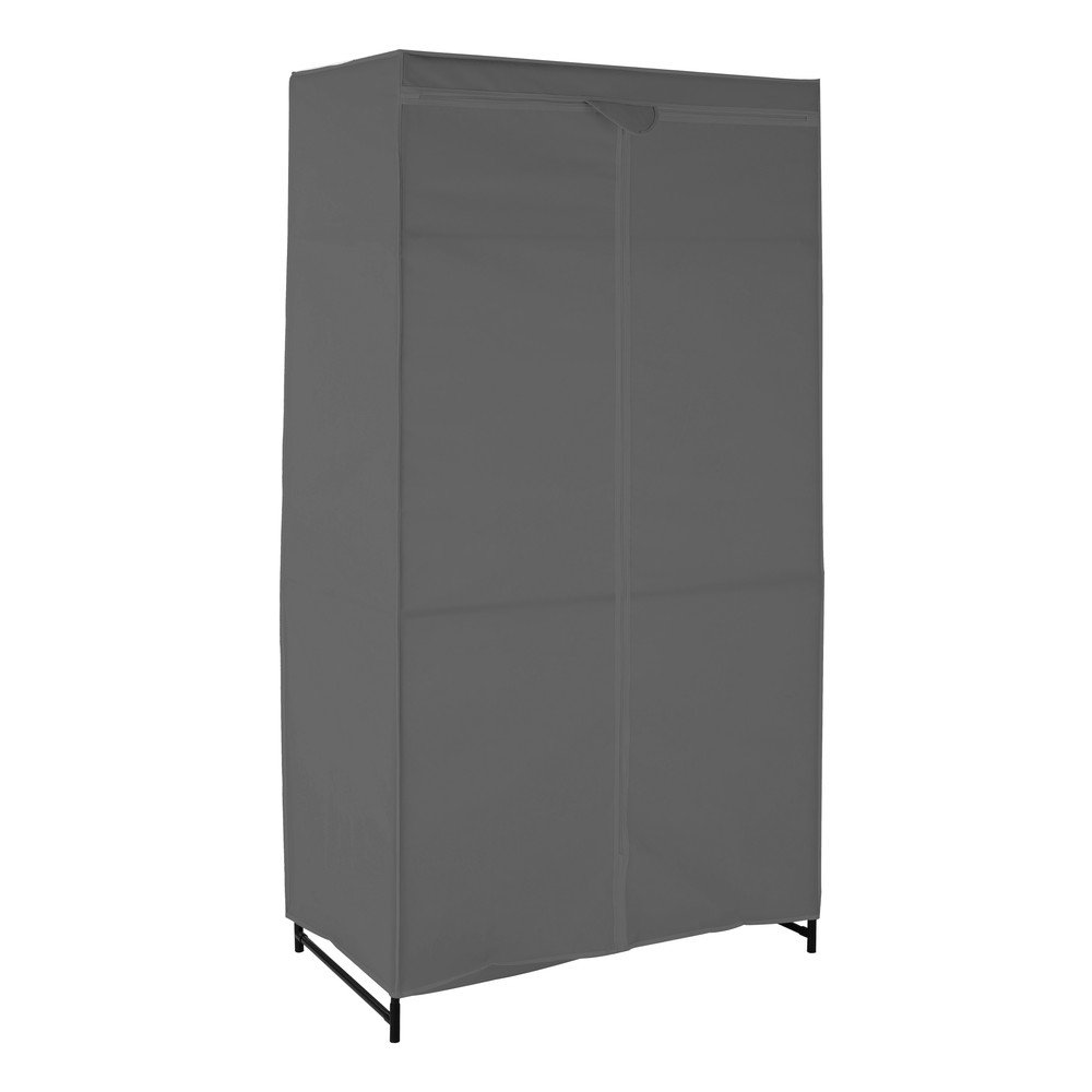 Siva tekstilna garderobna omara 90x160 cm Dara