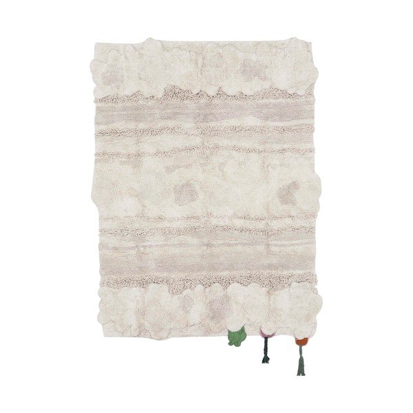 Kremno bela bombažna otroška igralna preproga 120x160 cm Veggie Garden – Lorena Canals-image-3