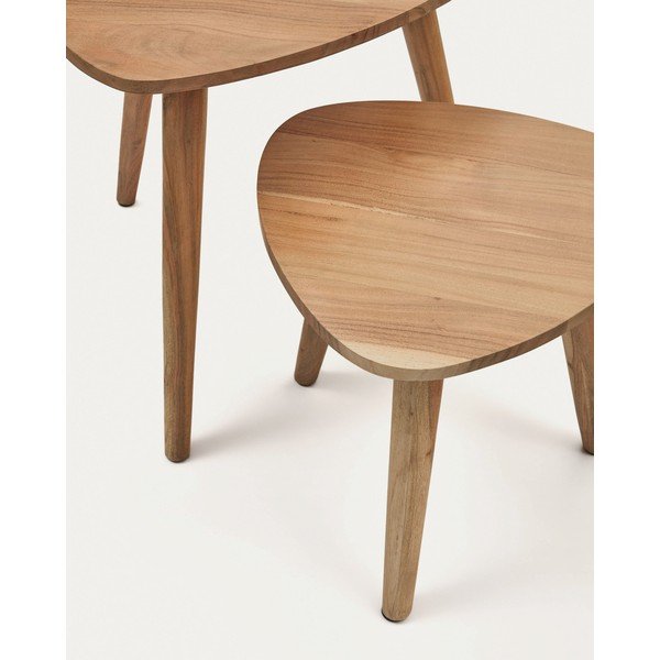 Stranski mizici v kompletu 2 ks iz masivne akacije 60x61 cm Duvani – Kave Home-image-3