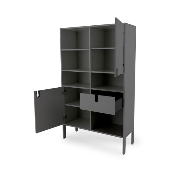 Siva knjižna omara Tenzo Uno, višina 176 cm-image-4