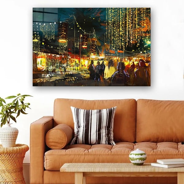 Steklena slika 100x70 cm City Street – Wallity-image-1