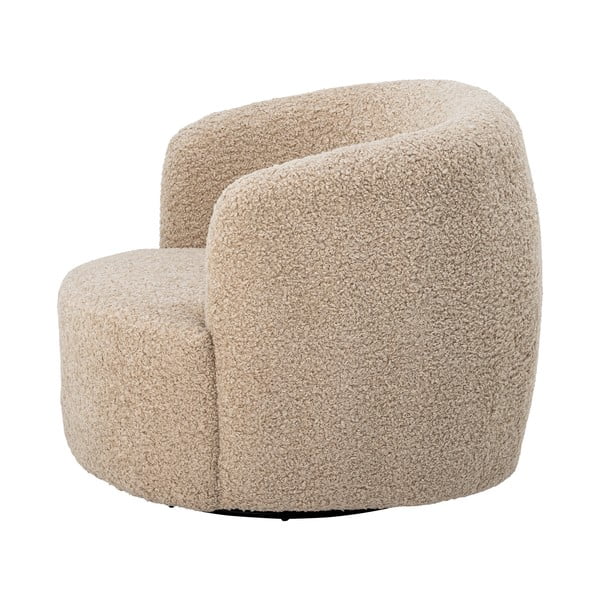 Bež fotelj iz tkanine bouclé Bocca – Bloomingville-image-4