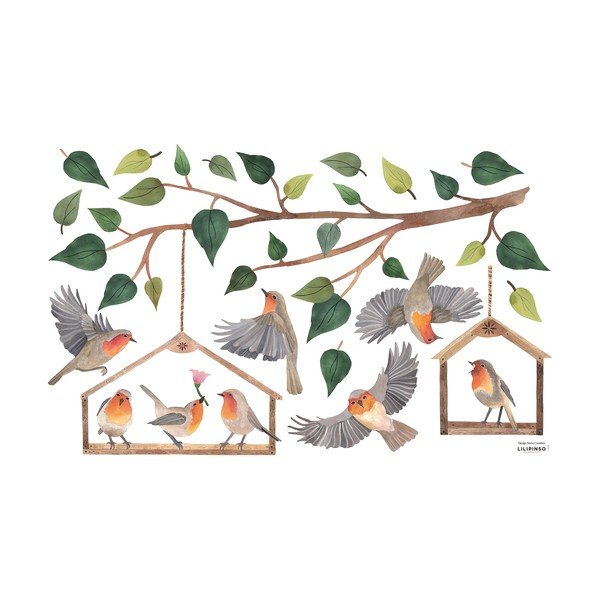 Nalepke 64x40 cm Robins Redbreast – Lilipinso