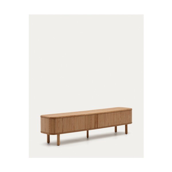 TV omarica v jesenovem dekorju v naravni barvi 200x50x40 cm Mailen – Kave Home-image-2