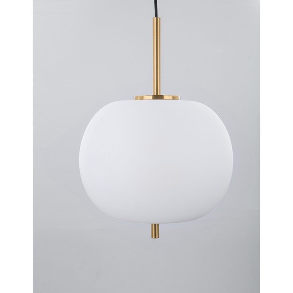 Bela/medeninasta steklena viseča svetilka ø 30 cm Lato – Nova Luce-image-2