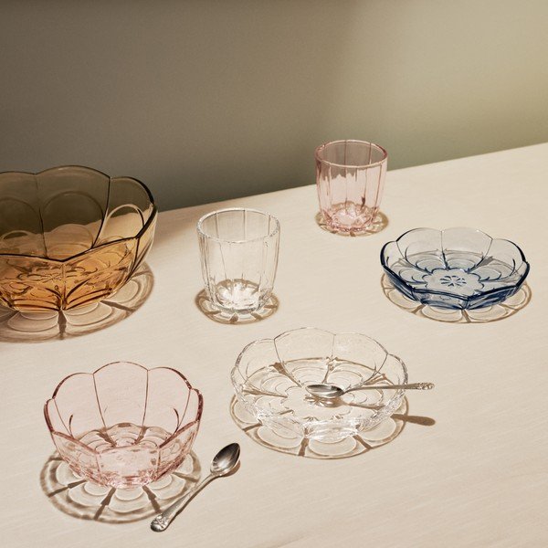 Svetlo roza steklene sklede v kompletu 2 kos ø 13 cm Lily - Holmegaard-image-1