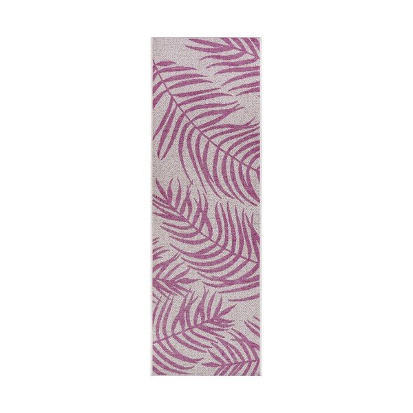 Roza-bež zunanja preproga NORTHRUGS Palmera, 70 x 300 cm