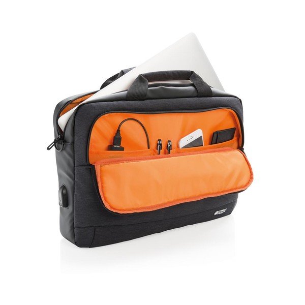 Črna torba za prenosni računalnik XD Design 15'' Swiss Peak, 8 l-image-1