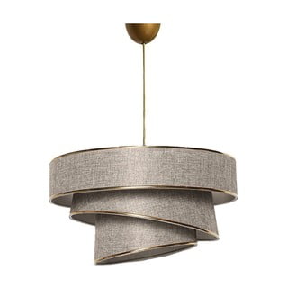 Bež/zlata viseča svetilka s tekstilnim senčilom ø 40 cm Couper – Opviq lights