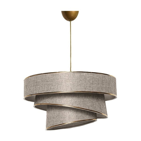 Bež/zlata viseča svetilka s tekstilnim senčilom ø 40 cm Couper – Opviq lights