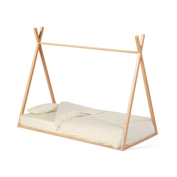 Otroška postelja iz masivne bukve v obliki hiške z letvenim dnom 90x190 cm v naravni barvi Maralis – Kave Home-image-3