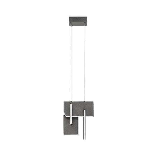 Svetlo siva kovinska LED zatemnitvena viseča svetilka Totem – Nova Luce