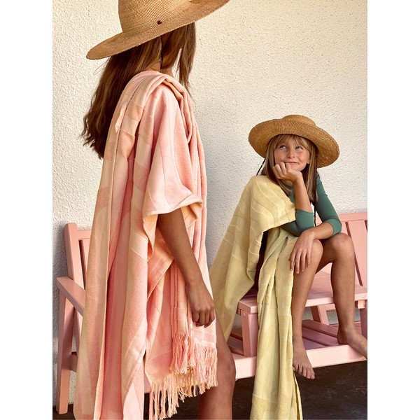 Rožnata bombažna brisača za plažo Sunnylife Luxe, 160 x 90 cm-image-3