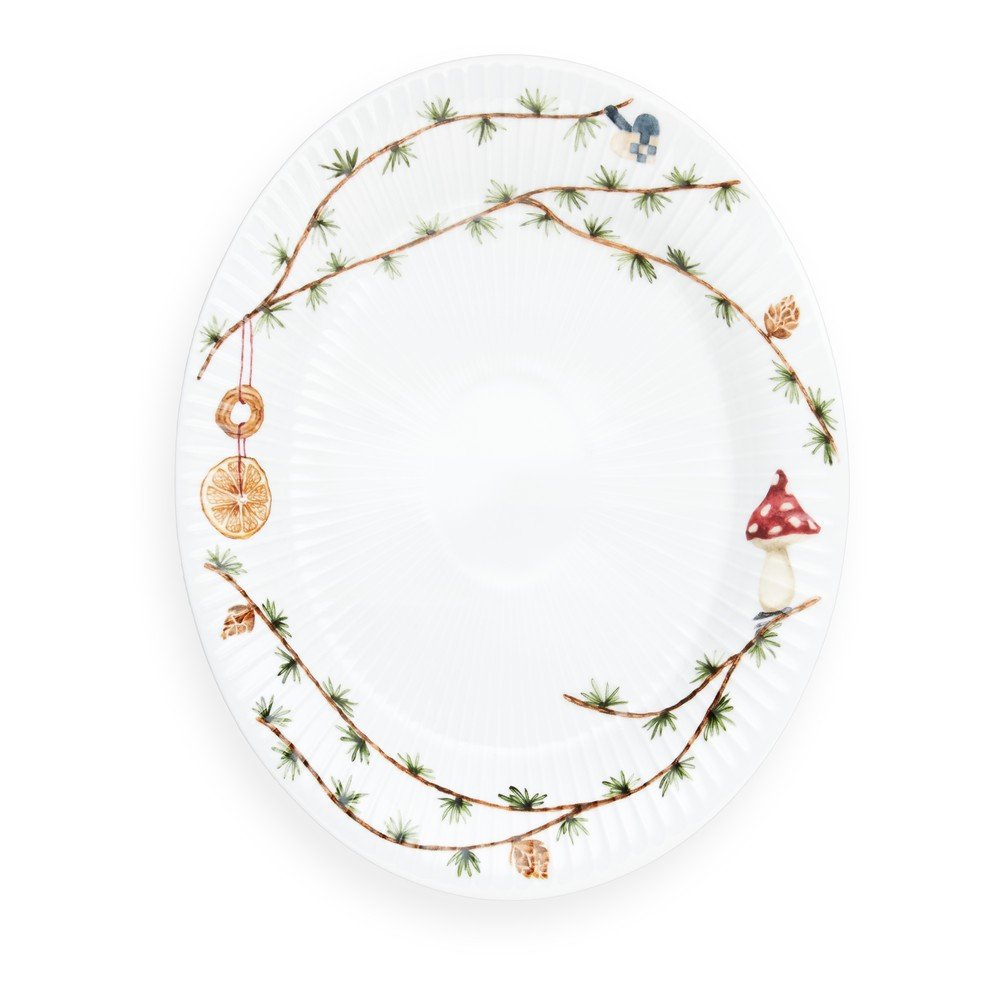 Porcelanast pladenj z božičnim motivom 22,5x28,5 cm Hammershøi Christmas