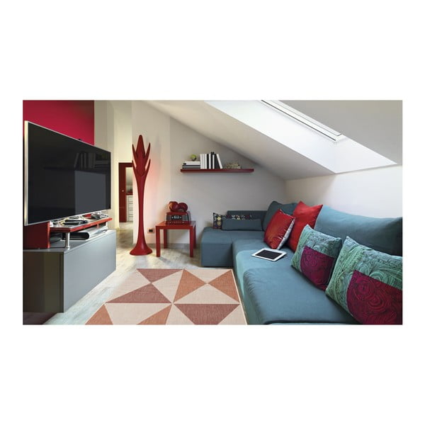 Bež-oranžna zunanja preproga Floorita Geo, 160 x 230 cm-image-3