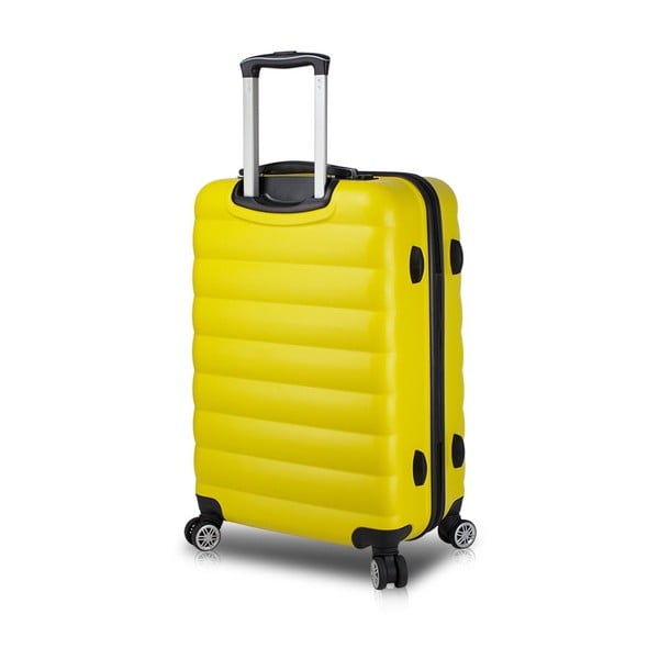 Rumeni potovalni kovček na kolesih s priključkom USB My Valice COLORS RESSNO Pilot suitcase