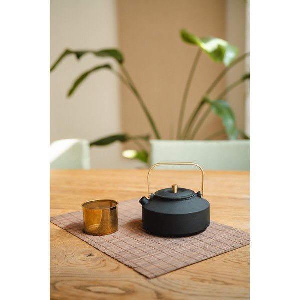 Črn čajnik iz litega železa s cedilom 1 l Shangdong – Bredemeijer-image-2