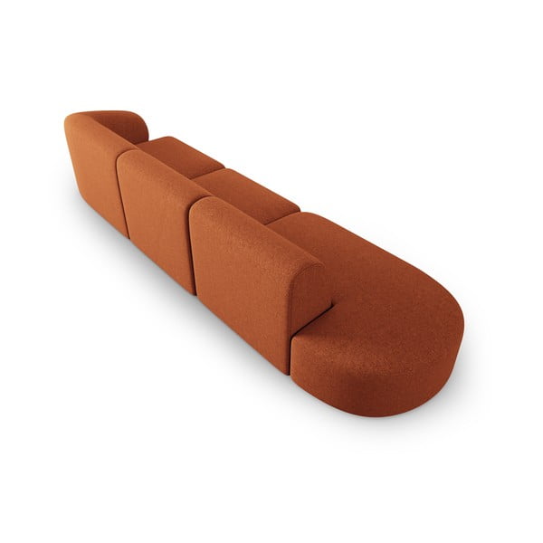 Oranžna sedežna garnitura 302 cm Shane – Micadoni Home-image-3