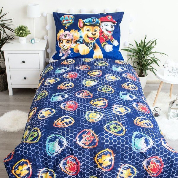 Temno modra otroška bombažna posteljnina Jerry Fabrics Paw Patrol, 140 x 200 cm-image-2