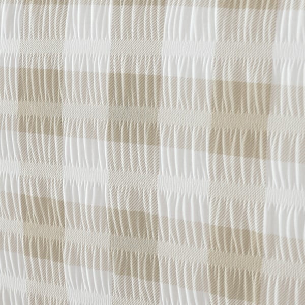 Bela/bež enojna posteljnina iz krepa 135x200 cm Gingham Check – Catherine Lansfield-image-4