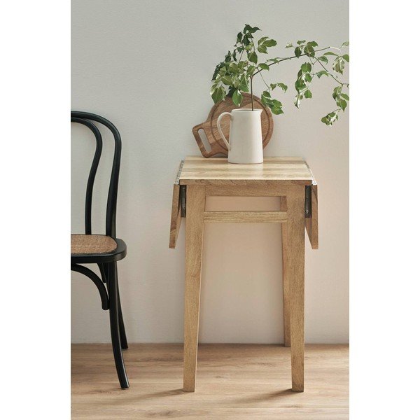 Raztegljiva jedilna miza z dodatno ploščo iz masivnega manga 43,5x60 cm Derri – Ellos Home-image-1
