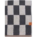 Antracitno sivo-bež frotirna brisača iz organskega bombaža 70x133 cm Retro – Mette Ditmer Denmark