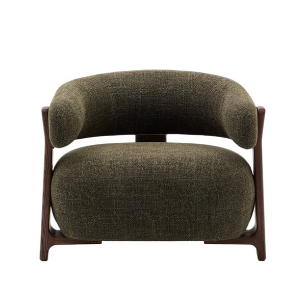 Zelen fotelj iz šenilje Granite – Kave Home-image-2