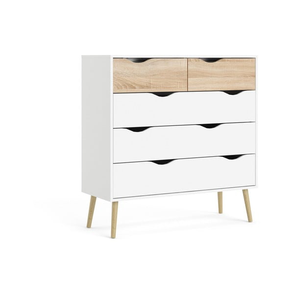 Bela komoda Tvilum Oslo, 99 x 101 cm-image-2