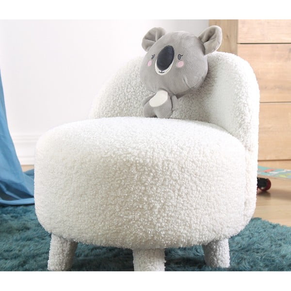 Bel otroški fotelj iz tkanine bouclé Moouv – Artie-image-4