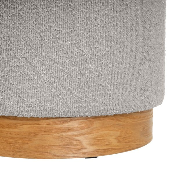 Svetlo sivi tabureji 2 ks iz tkanine bouclé – Casa Selección-image-3