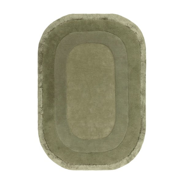 Zelena ročno tkana preproga iz mešanice volne 160x230 cm Halo – Asiatic Carpets