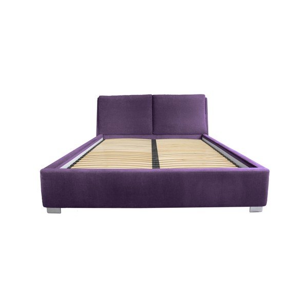 Vijolična zakonska postelja Mazzini Beds Vicky, 180 x 200 cm-image-3