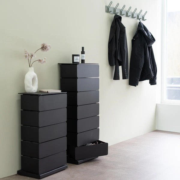 Črna kovinska komoda 37x99x26 cm Joey – Spinder Design-image-1