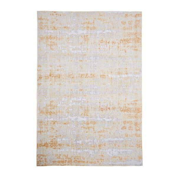 Sivo-rumena preproga Floorita Abstract, 80 x 150 cm