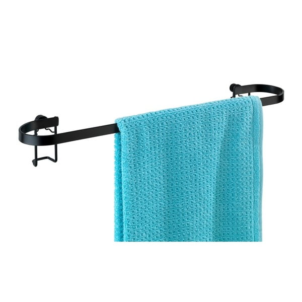 Črno stensko stojalo za brisače Wenko Classic Plus-image-3