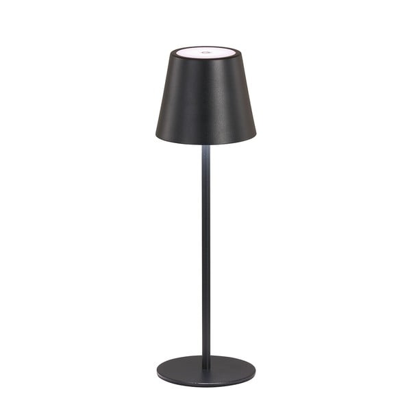 Črna LED namizna svetilka s kovinskim senčilom (višina 36,5 cm) Viletto – Fischer & Honsel